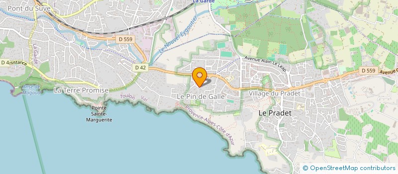 localisation de l'entreprise UNION SPORT PRADETANE VT BOISS à LE PRADET