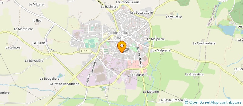 localisation de l'entreprise UNION SPORTIVE  VILLAINES-LA-JUHEL