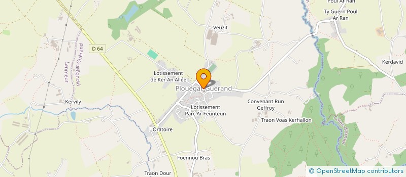 localisation de l'entreprise UNION SPORTIVE à PLOUEGAT-GUERAND