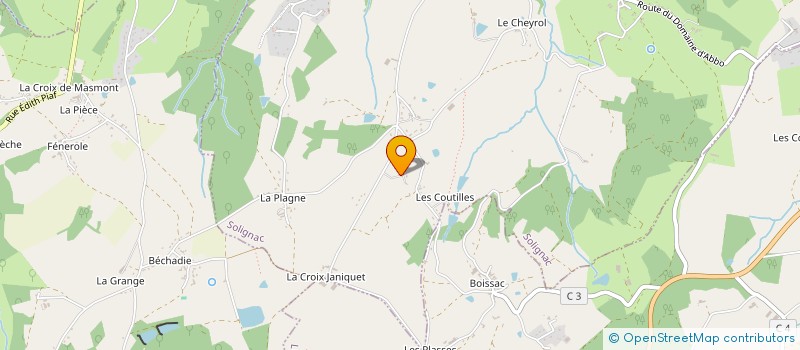 localisation de l'entreprise UNION SPORTIVE  SOLIGNAC