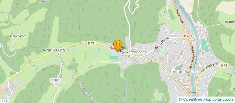 localisation de l'entreprise UNION SPORTIVE  PONT-DE-ROIDE-VERMONDANS