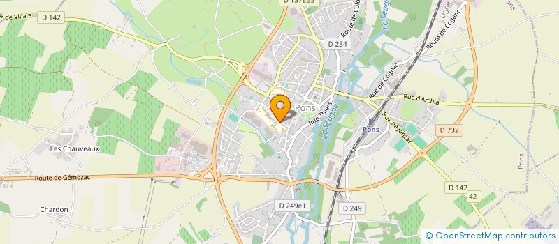 localisation de l'entreprise UNION SPORTIVE ABEILLE PONTOISE  PONS