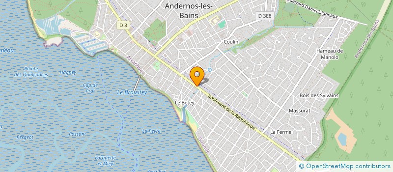 localisation de l'entreprise UNION SPORTIVE ANDERNOSIENNE DE CYCLOTOURISME (USAC)  ANDERNOS-LES-BAINS