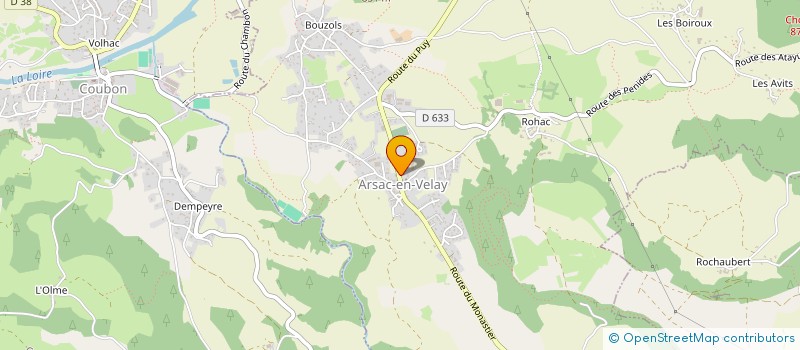 localisation de l'entreprise UNION SPORTIVE ARSAC  ARSAC-EN-VELAY