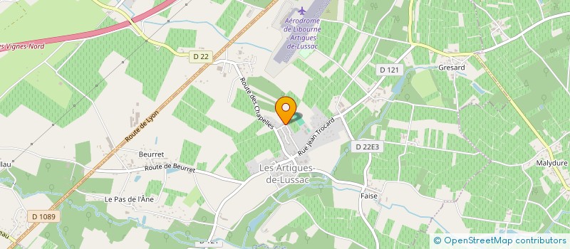 localisation de l'entreprise UNION SPORTIVE ARTIGUAISE  LES ARTIGUES-DE-LUSSAC