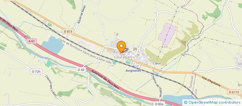 localisation de l'entreprise UNION SPORTIVE AVIGNONETAINE  AVIGNONET-LAURAGAIS