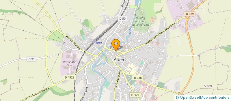 localisation de l'entreprise UNION SPORTIVE BALLON POING ALBERT à ALBERT