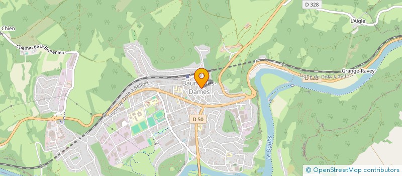 localisation de l'entreprise UNION SPORTIVE BAUMOISE SECTION PETANQUE  BAUME-LES-DAMES