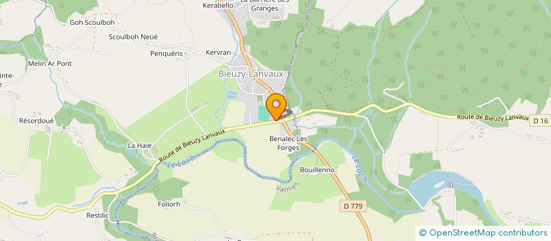 localisation de l'entreprise UNION SPORTIVE BIEUZY LANVAUX  PLUVIGNER