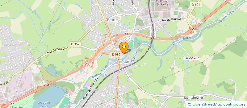 localisation de l'entreprise UNION SPORTIVE BLANZYNOISE FEMININES 71 SUD BOURGOGNE  BLANZY