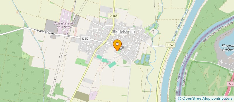 localisation de l'entreprise UNION SPORTIVE BLODELSHEIM BANTZENHEIM  BLODELSHEIM