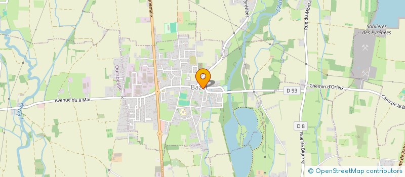 localisation de l'entreprise UNION SPORTIVE BOURS BAZET  BAZET