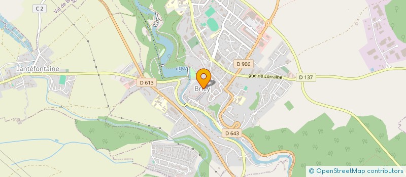 localisation de l'entreprise UNION SPORTIVE BRIOTINE SECT. FOOTBALL  VAL DE BRIEY