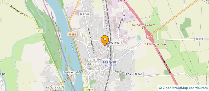 localisation de l'entreprise UNION SPORTIVE CHARITOISE NATATION à LA CHARITE-SUR-LOIRE