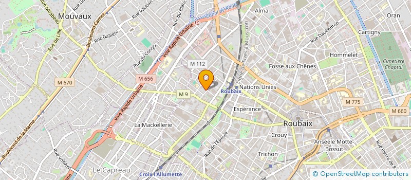 localisation de l'entreprise UNION SPORTIVE CLUB  ROUBAIX