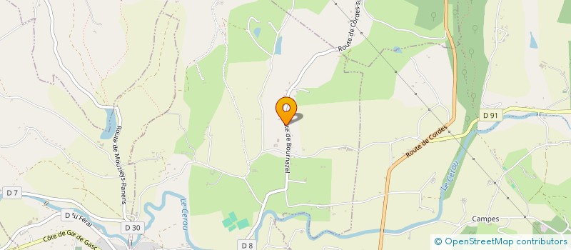 localisation de l'entreprise UNION SPORTIVE CORDES VALVER  CORDES-SUR-CIEL