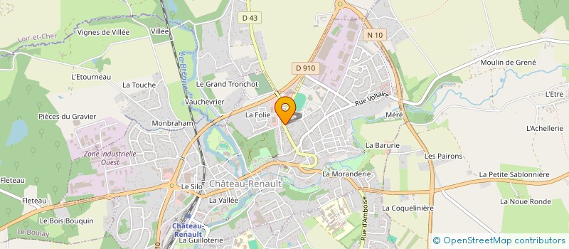 localisation de l'entreprise UNION SPORTIVE CULTURISME  CHATEAU-RENAULT