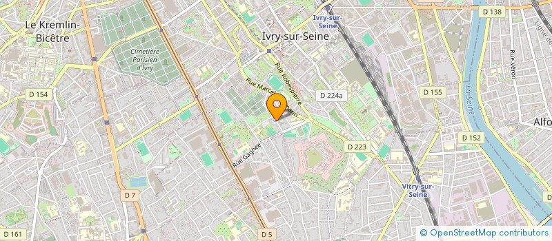 localisation de l'entreprise (UNION SPORTIVE D'IVRY CYCLISME) US IVRY CYCLISME  IVRY-SUR-SEINE