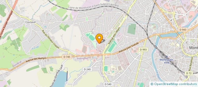 localisation de l'entreprise UNION SPORTIVE DE BIEN ASSIS  U.S.B.A à MONTLUCON
