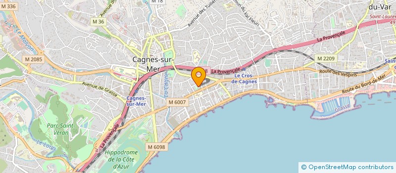 localisation de l'entreprise UNION SPORTIVE DE CAGNES BASKET à CAGNES-SUR-MER