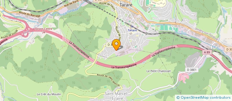 localisation de l'entreprise UNION SPORTIVE DE FOOTBALL DE TARARE à TARARE