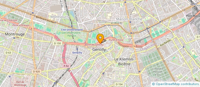 localisation de l'entreprise UNION SPORTIVE DE GENTILLY à GENTILLY