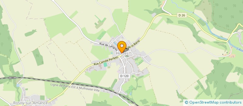 localisation de l'entreprise UNION SPORTIVE DE HORTES à HAUTE-AMANCE