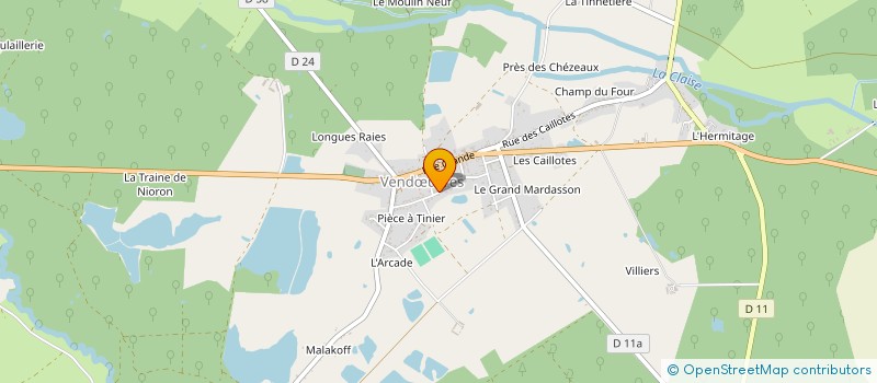 localisation de l'entreprise UNION SPORTIVE DE L'ECOLE PUBLIQUE à VENDOEUVRES