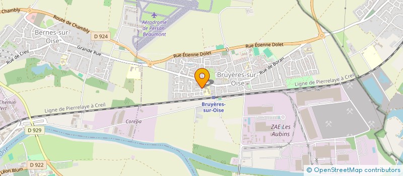 localisation de l'entreprise UNION SPORTIVE DE L'ENSEIGNEMENT 1ER DEG  BRUYERES-SUR-OISE