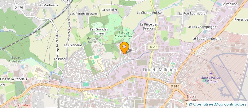 localisation de l'entreprise UNION SPORTIVE DE L'ENSEIGNEMENT DU PREMIER DEGRE DE L'ECOLE PEROCHON  DE TOURS  TOURS