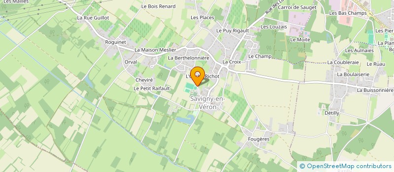 localisation de l'entreprise UNION SPORTIVE DE L'ENSEIGNEMENT DU PREMIER DEGRE DE L'ECOLE PUBLIQUE  SAVIGNY-EN-VERON