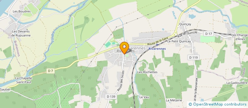 localisation de l'entreprise UNION SPORTIVE DE L'ENSEIGNEMENT DU PREMIER DEGRE DE L'ECOLE PUBLIQUE DE RIVARENNES  RIVARENNES