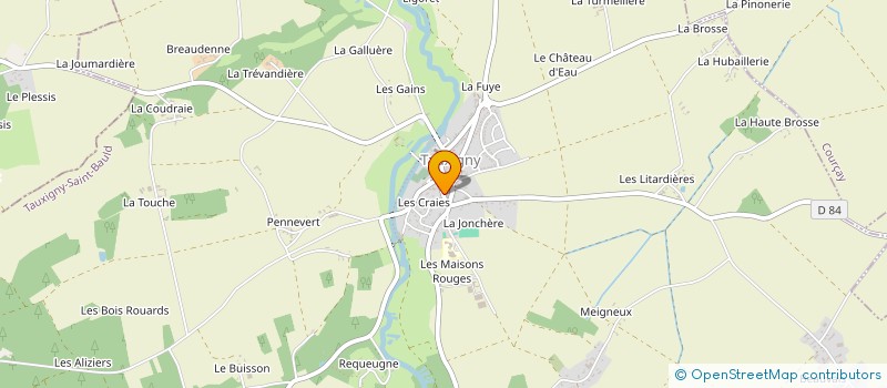 localisation de l'entreprise UNION SPORTIVE DE L'ENSEIGNEMENT DU PREMIER DEGRE DE L'ECOLE PUBLIQUE MAURICE GENEVOIX DE TAUXIGNY  TAUXIGNY-SAINT-BAULD