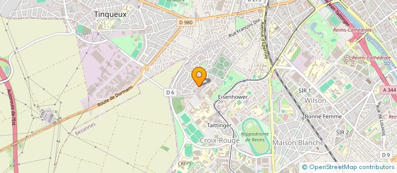 localisation de l'entreprise UNION SPORTIVE DE L'ENSEIGNEMENT DU PREMIER DEGRE DU SECTEUR DE REIMS  REIMS