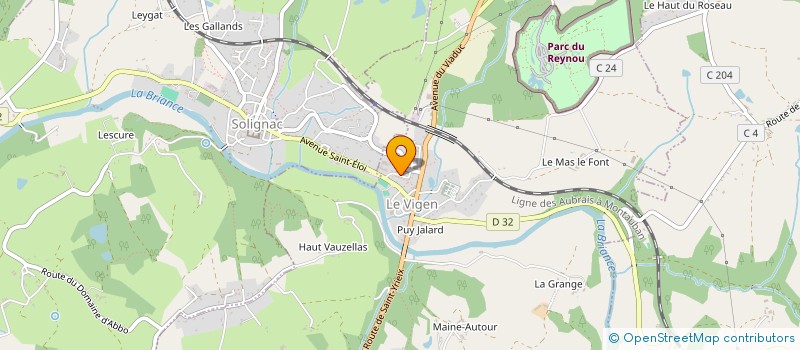 localisation de l'entreprise UNION SPORTIVE DE L'ENSEIGNEMENT DU PREMIER DEGRE LE VIGEN  LE VIGEN