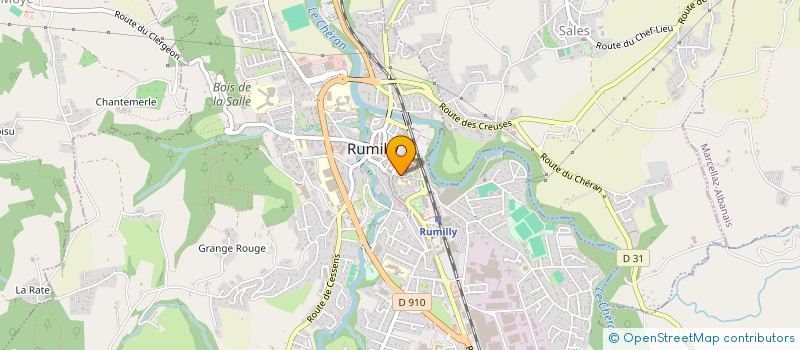 localisation de l'entreprise UNION SPORTIVE DE L'ENSEIGNEMENT DU PREMIER DEGRE RUMILLY (U.S.E.P. RUMILLY)  RUMILLY