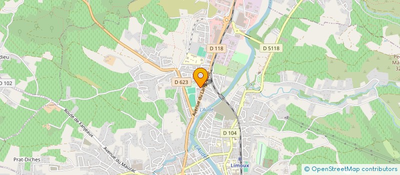 localisation de l'entreprise UNION SPORTIVE DE L ENSEIGNEMENT OUBLIC DE PIEUSSE à LIMOUX