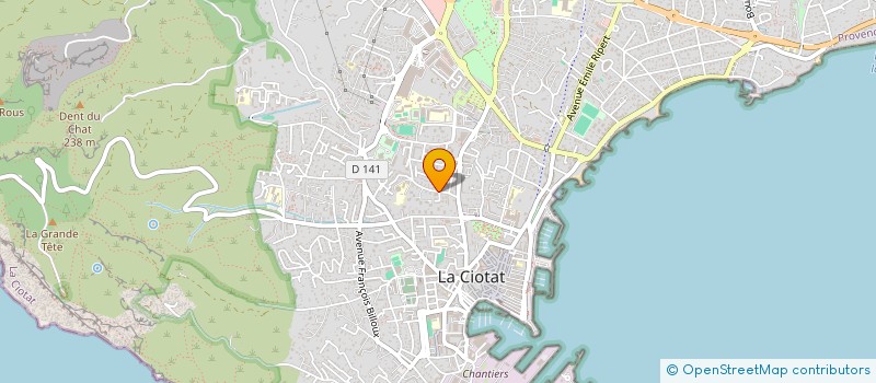 localisation de l'entreprise UNION SPORTIVE DE L'ENSEIGNEMENT PRIMAIRE DU GROUPE SCOLAIRE BEAUVILLARS  LA CIOTAT