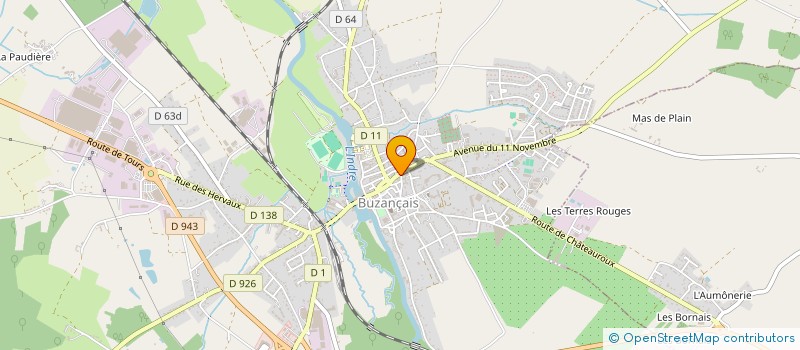 localisation de l'entreprise UNION SPORTIVE DE LA BRENNE à VENDŒUVRES