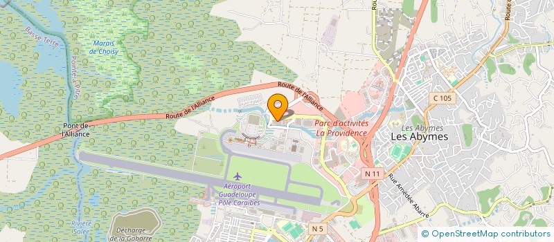 localisation de l'entreprise UNION SPORTIVE DE LA CAISSE  D ALLOCATIONS FAMILIALES  LES ABYMES