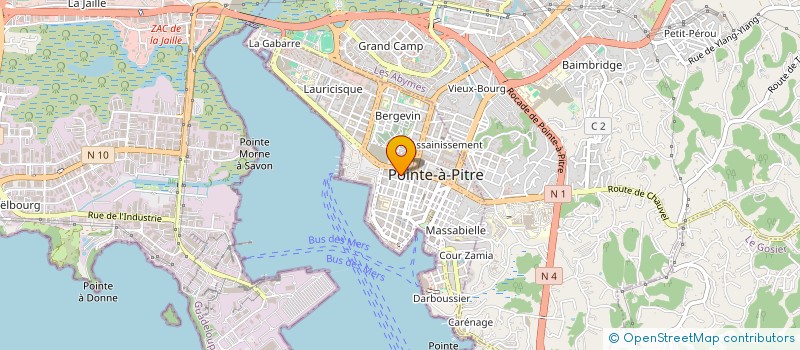localisation de l'entreprise UNION SPORTIVE DE LA SECURITE SOCIALE à POINTE-A-PITRE