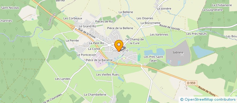 localisation de l'entreprise UNION SPORTIVE DE LENSEIGNEMENT DU PREMIER DEGRE DE L'ECOLE PUBLIQUE DE VILLIERS-AU-BOUIN  VILLIERS-AU-BOUIN