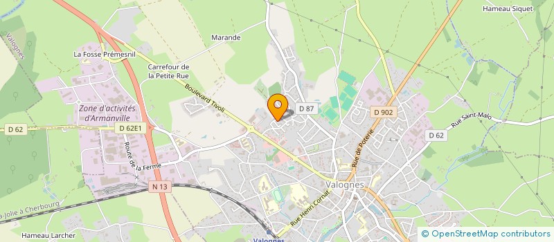 localisation de l'entreprise UNION SPORTIVE DE PETANQUE GLACERIENNE  VALOGNES