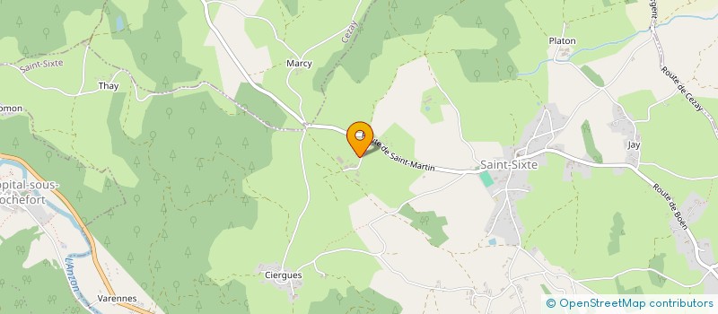 localisation de l'entreprise UNION SPORTIVE DE SAINTE AGATHE TENNIS CLUB  SAINT-SIXTE