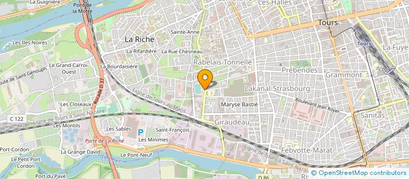 localisation de l'entreprise UNION SPORTIVE DE TOURS à TOURS