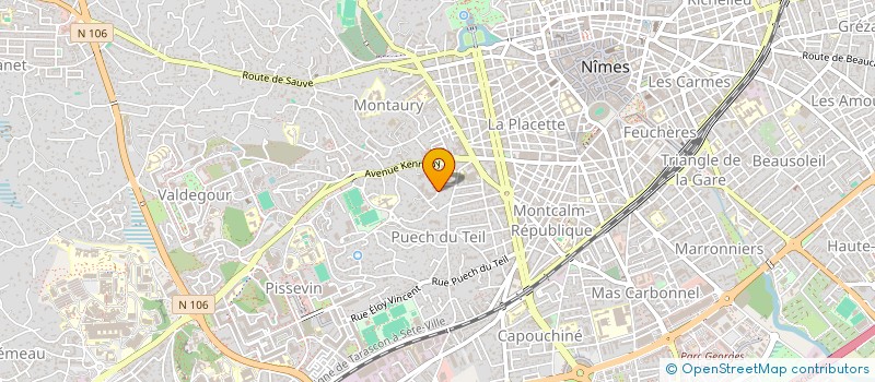 localisation de l'entreprise UNION SPORTIVE DES ANCIENS DU MONT  DUPLAN NIMES GARD  NIMES