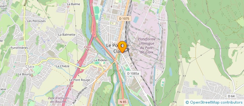 localisation de l'entreprise UNION SPORTIVE DES BLEUETS  LE PONT-DE-CLAIX