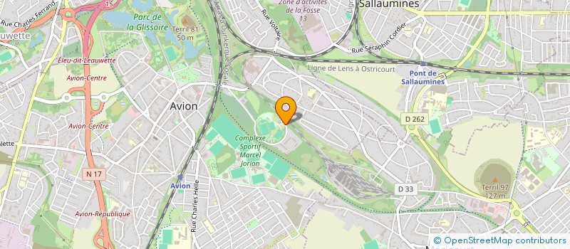 localisation de l'entreprise UNION SPORTIVE DES CHEMINOTS D' AVION  AVION