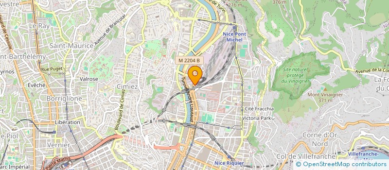 localisation de l'entreprise UNION SPORTIVE DES CHEMINOTS DE LA COTE D AZUR à NICE