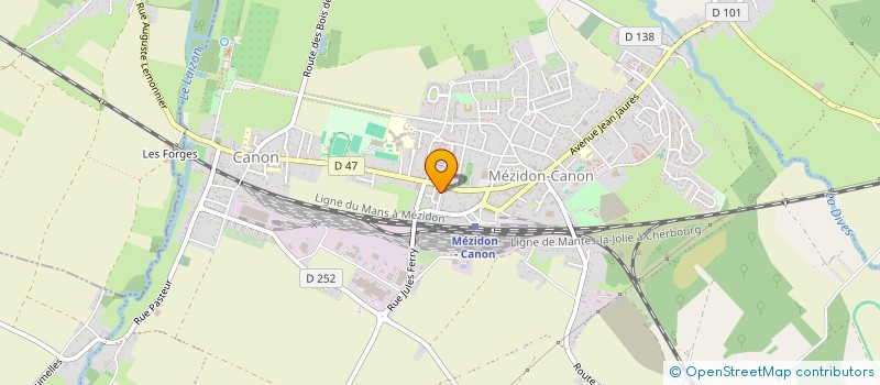 localisation de l'entreprise UNION SPORTIVE DES CHEMINOTS DE MEZIDON BASKET  MEZIDON VALLEE D'AUGE